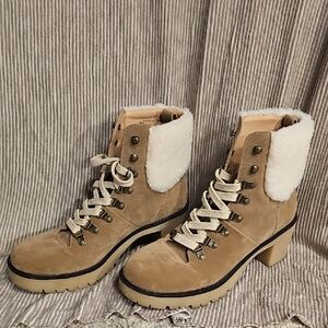 OASIS SOCIETY Tan and Cream Boots